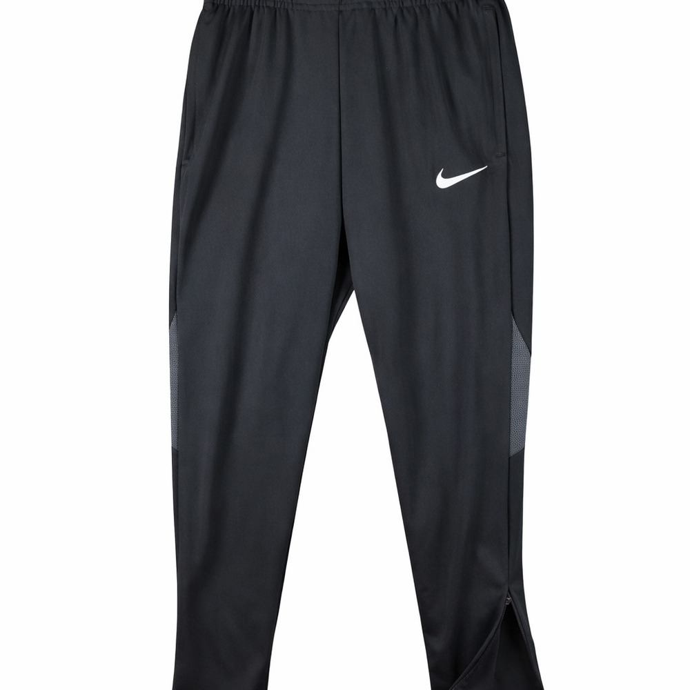 Nike Dri-FIT Womens Black Athletic Jogger Pants XS 26x26 Mesh Panel Zip Ankle